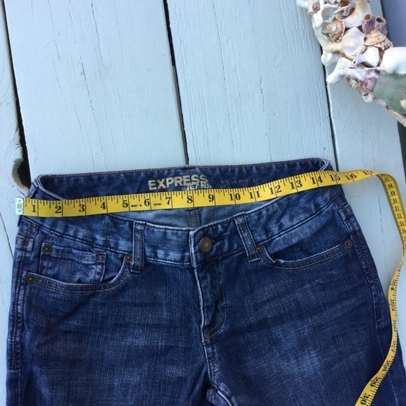 Express Estela Boot Cat Womens Dark Blue Women’s Denim Jeans Size 6s - Picture 4 of 8